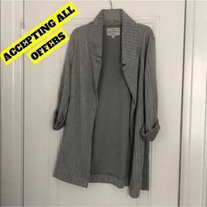 Grey Striped Blazer